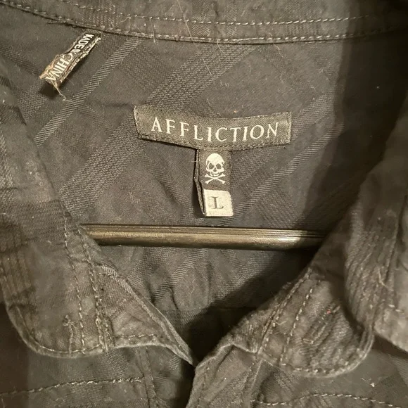 Black Affliction Button Up Shirt - Picture 3 of 4